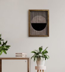 BK Home Modern Art Tasarımlı Doğal Masif Ahşap Çerçeveli Tablo-6