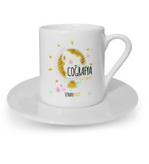 Kişiye Özel Coğrafya Öğretmeni Türk Kahvesi Fincanı - 3