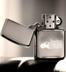 Kişiye Özel Anestezi Uzmanı Benzinli Gümüş Gri Metal Çakmak - 1