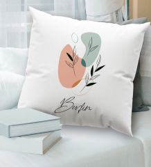 BK Gift Kişiye Özel İsimli Beyaz Kırlent Yastık, Ev Hediyesi, Ev Dekorasyonu, Dekoratif Hediye-12