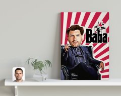 Kişiye Özel Godfather Baba Tasarımlı Kanvas Tablo 30x50cm-21