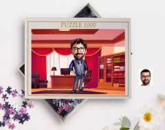 BK Gift Kişiye Özel Baba Tasarımlı 1000 Parça Profesyonel Puzzle-2, 1000 Puzzle, Arkadaşa Hediye