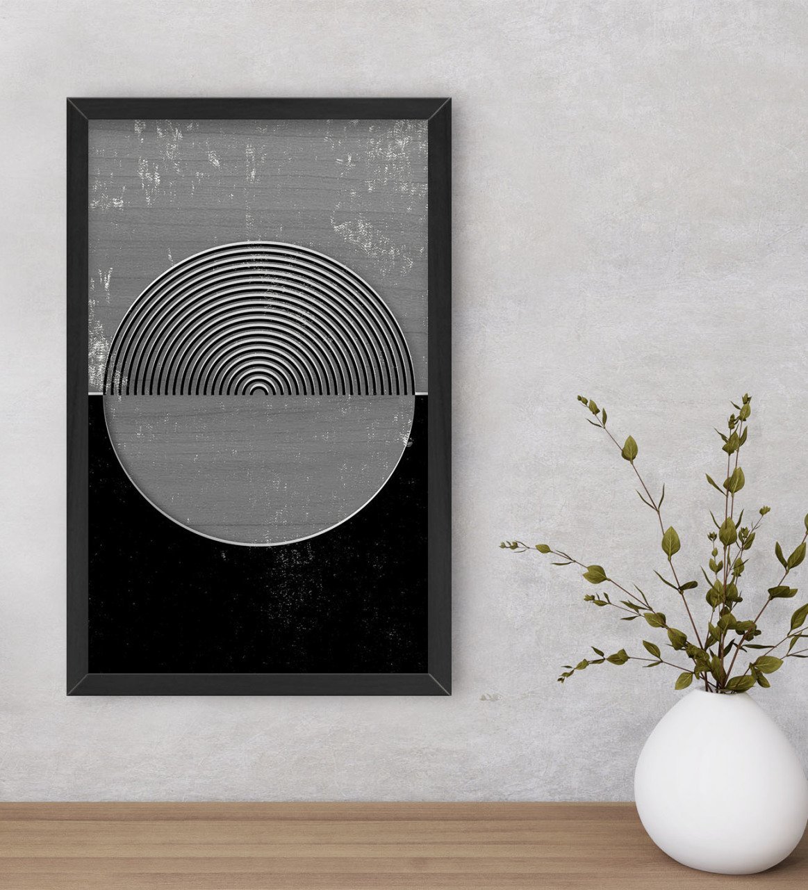 BK Home Modern Art Dekoratif Ahşap Siyah Çerçeveli Tablo-4