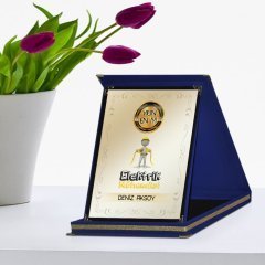 Kişiye Özel Yılın En İyi Elektrik Mühendisi Lacivert Plaket Ödülü