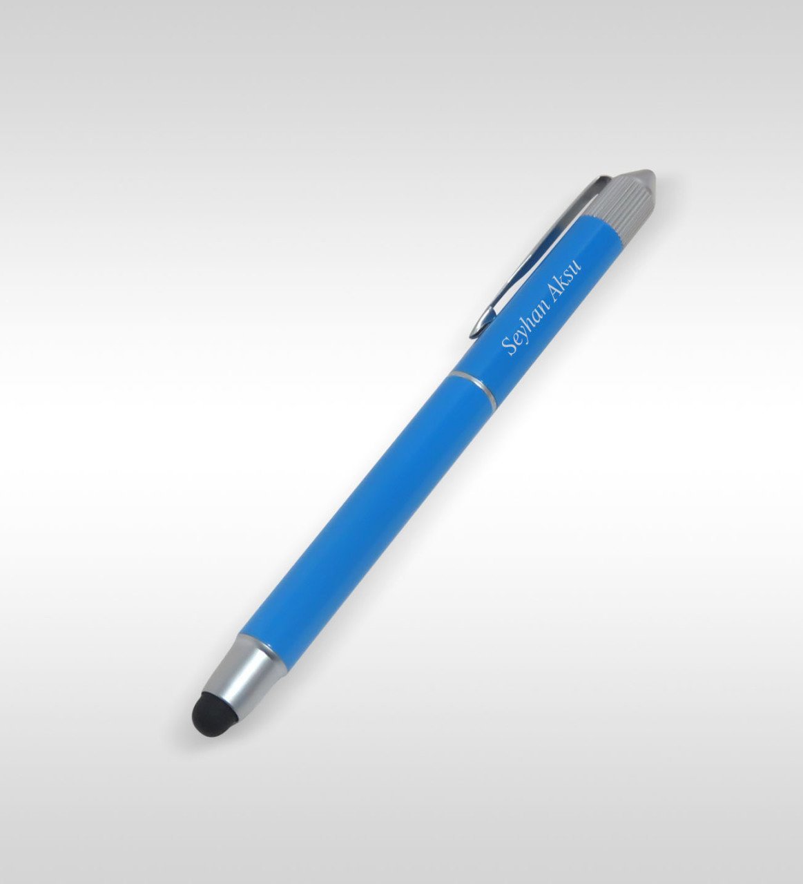 Kişiye Özel İsimli Metal Mavi Touchpen Roller Kalem
