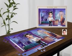 BK Gift Kişiye Özel Baba Tasarımlı 1000 Parça Profesyonel Puzzle-1, 1000 Puzzle, Arkadaşa Hediye