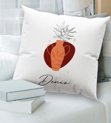 BK Gift Kişiye Özel İsimli Beyaz Kırlent Yastık, Ev Hediyesi, Ev Dekorasyonu, Dekoratif Hediye-10
