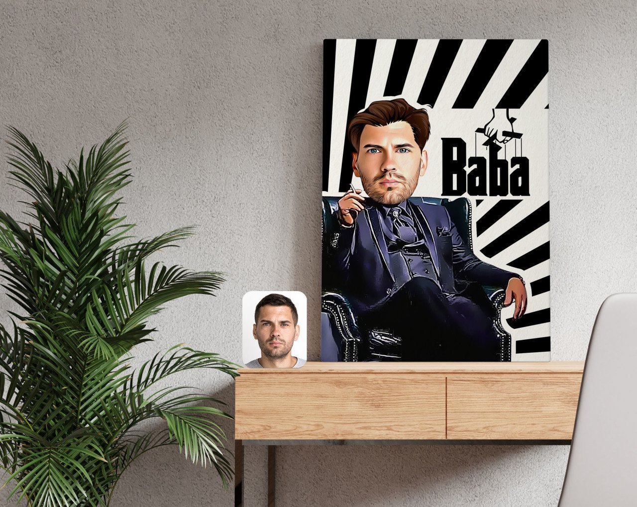Kişiye Özel Godfather Baba Tasarımlı Kanvas Tablo 50x70cm-20