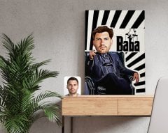 Kişiye Özel Godfather Baba Tasarımlı Kanvas Tablo 50x70cm-20