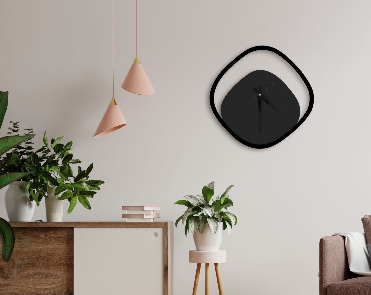 BK Gift Dekoratif 45cm Ahşap Duvar Saati-96