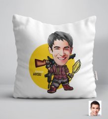 Kişiye Özel Erkek PUBG Karikatürlü Yastık-5