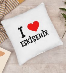 BK Gift I Love Eskişehir Tasarımlı Yastık - Model 1