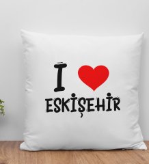 BK Gift I Love Eskişehir Tasarımlı Yastık - Model 1