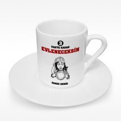 Kişiye Özel 3 Vakte Kadar Tasarımlı Türk Kahvesi Fincanı - 3