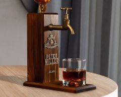BK Gift Kişiye Özel Kabartma İsimli Musluklu Doğal Ahşap İçki Standı, Home Bar, Viski Çeşmesi, İçecek Dispenseri, Ahşap İçecek Çeşmesi-32