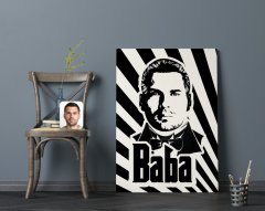 Kişiye Özel Godfather Baba Silüet Tasarımlı Kanvas Tablo 70x100cm-1