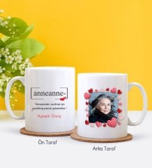 Kişiye Özel Fotoğraflı Anneanne Tasarımlı Beyaz Kupa Bardak-1