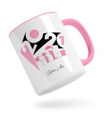 BK Gift Kişiye Özel 2023 Mutlu Yıllar Pembe Kupa Bardak-1