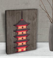 BK Gift Minka Evi Tasarımlı Dekoratif Mini Kanvas Tablo 15x20cm-1