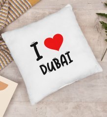 BK Gift I Love Dubai Tasarımlı Yastık - Model 1