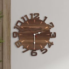 BK Gift Kişiye Özel İsimli Dekoratif 45cm Ahşap Duvar Saati-13 , Ev hediyesi , Arkadaşa Hediye , Sevgiliye Hediye