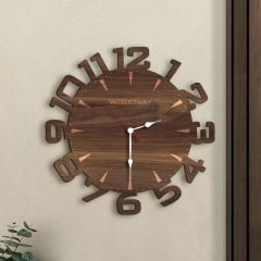 BK Gift Kişiye Özel İsimli Dekoratif 45cm Ahşap Duvar Saati-13 , Ev hediyesi , Arkadaşa Hediye , Sevgiliye Hediye