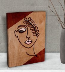 BK Gift Minimalist Woman Tasarımlı Dekoratif Mini Kanvas Tablo 15x20cm-2