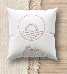 BK Gift Kişiye Özel İsimli Beyaz Kırlent Yastık, Ev Hediyesi, Ev Dekorasyonu, Dekoratif Hediye-7