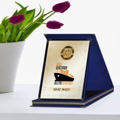 Kişiye Özel Yılın En İyi Deniz Ulaştırma İşletme Mühendisi Lacivert Plaket Ödülü