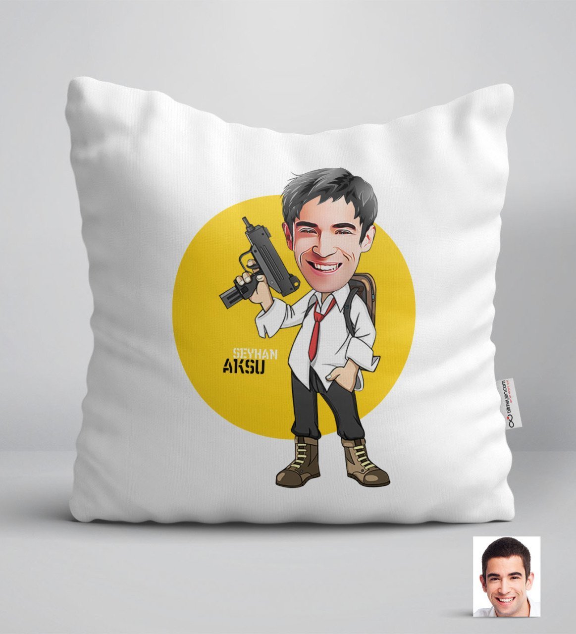 Kişiye Özel Erkek PUBG Karikatürlü Yastık-2