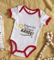 BK Kids Geliysen Gel Tasarımlı Kırmızı Bebek Body Zıbın-1