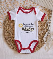 BK Kids Geliysen Gel Tasarımlı Kırmızı Bebek Body Zıbın-1