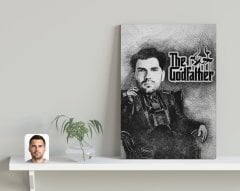 Kişiye Özel Godfather Baba Tasarımlı Kanvas Tablo 30x50cm-19