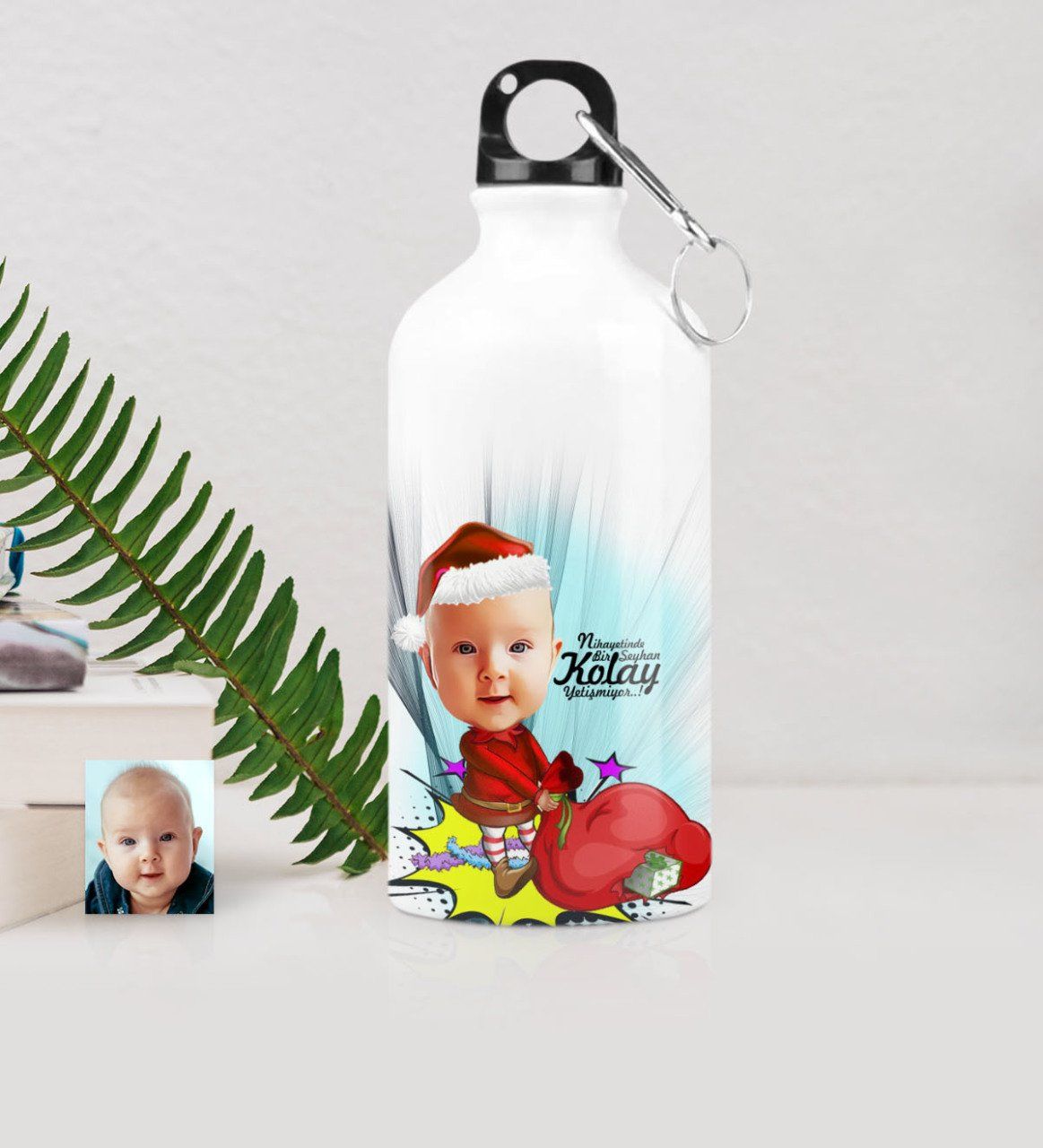 Kişiye Özel Bebek Karikatürlü Metal Suluk (500 ml.) 5