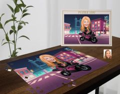 BK Gift Kişiye Özel Motorcu Tasarımlı 1000 Parça Profesyonel Puzzle-5, 1000 Puzzle, Arkadaşa Hediye