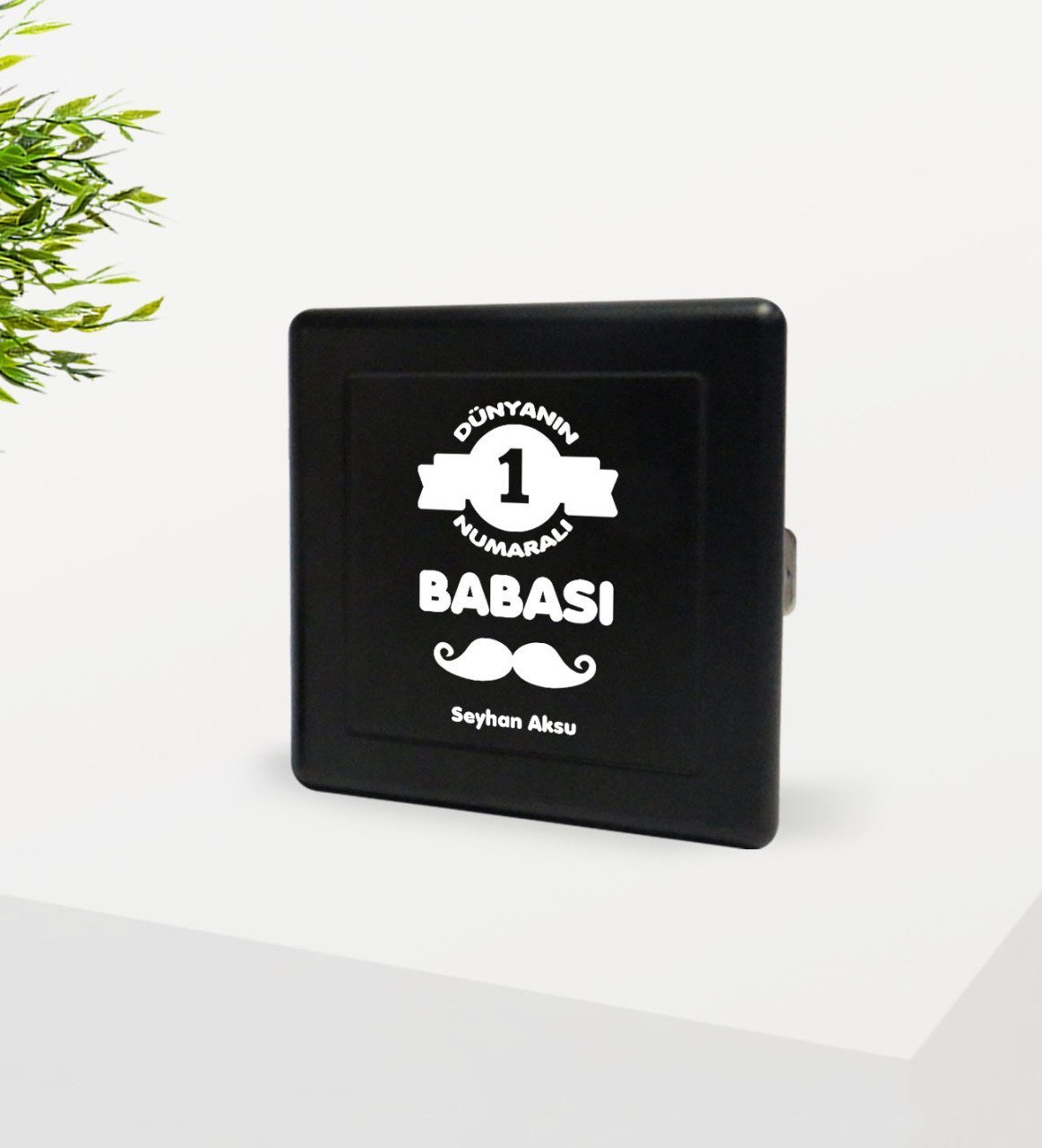Kişiye Özel Dünyanın 1 Numaralı Babası Tasarımlı Siyah Metal Sigara Tabakası-1
