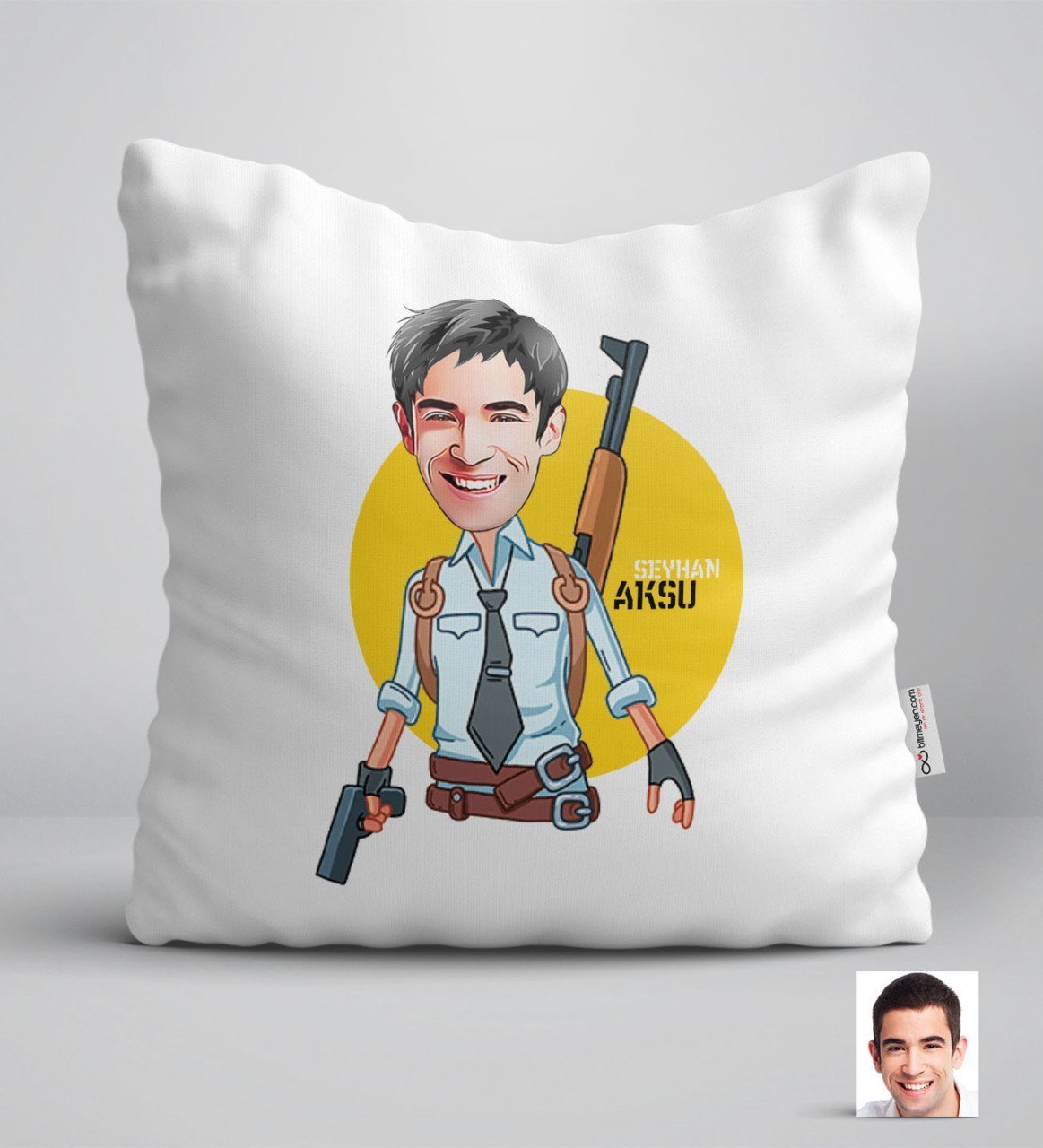 Kişiye Özel Erkek PUBG Karikatürlü Yastık-1
