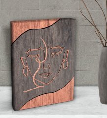 BK Gift Minimalist Art Tasarımlı Dekoratif Mini Kanvas Tablo 15x20cm-4