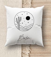 BK Gift Kişiye Özel İsimli Beyaz Kırlent Yastık, Ev Hediyesi, Ev Dekorasyonu, Dekoratif Hediye-5