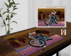 BK Gift Kişiye Özel Motorcu Tasarımlı 1000 Parça Profesyonel Puzzle-4, 1000 Puzzle, Arkadaşa Hediye