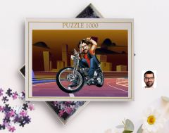 BK Gift Kişiye Özel Motorcu Tasarımlı 1000 Parça Profesyonel Puzzle-4, 1000 Puzzle, Arkadaşa Hediye