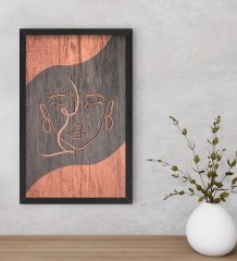 BK Home Minimalist Art Dekoratif Ahşap Siyah Çerçeveli Tablo-4