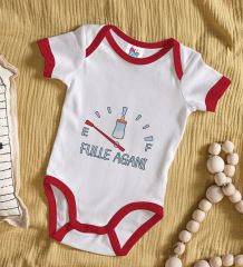 BK Kids Fulle Aganı Tasarımlı Kırmızı Bebek Body Zıbın-1