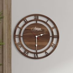 BK Gift Kişiye Özel İsimli Dekoratif 45cm Ahşap Duvar Saati-9 , Ev hediyesi , Arkadaşa Hediye , Sevgiliye Hediye
