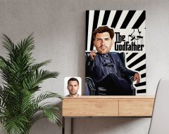 Kişiye Özel Godfather Baba Tasarımlı Kanvas Tablo 50x70cm-18