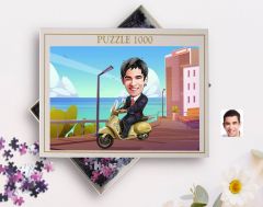 BK Gift Kişiye Özel Motorcu Tasarımlı 1000 Parça Profesyonel Puzzle-3, 1000 Puzzle, Arkadaşa Hediye