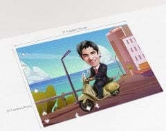 BK Gift Kişiye Özel Motorcu Tasarımlı 1000 Parça Profesyonel Puzzle-3, 1000 Puzzle, Arkadaşa Hediye