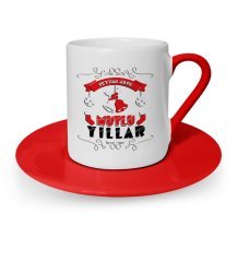 Kişiye Özel Mutlu Yıllar Kırmızı Türk Kahvesi Fincanı - 6