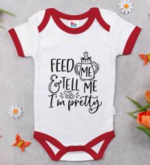 BK Kids Im Pretty Tasarımlı Kırmızı Bebek Body Zıbın-1