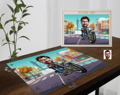 BK Gift Kişiye Özel Motorcu Tasarımlı 1000 Parça Profesyonel Puzzle-2, 1000 Puzzle, Arkadaşa Hediye